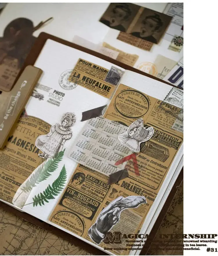 10 Pcs Junk Journal Große Größe Retro Karte Material Papier Diy Scrapbooking Collage Album Woche Tagebuch Dekoration Hintergrund Papier
