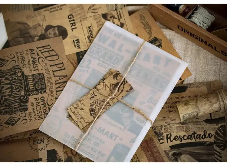 10 Pcs Junk Journal Große Größe Retro Karte Material Papier Diy Scrapbooking Collage Album Woche Tagebuch Dekoration Hintergrund Papier