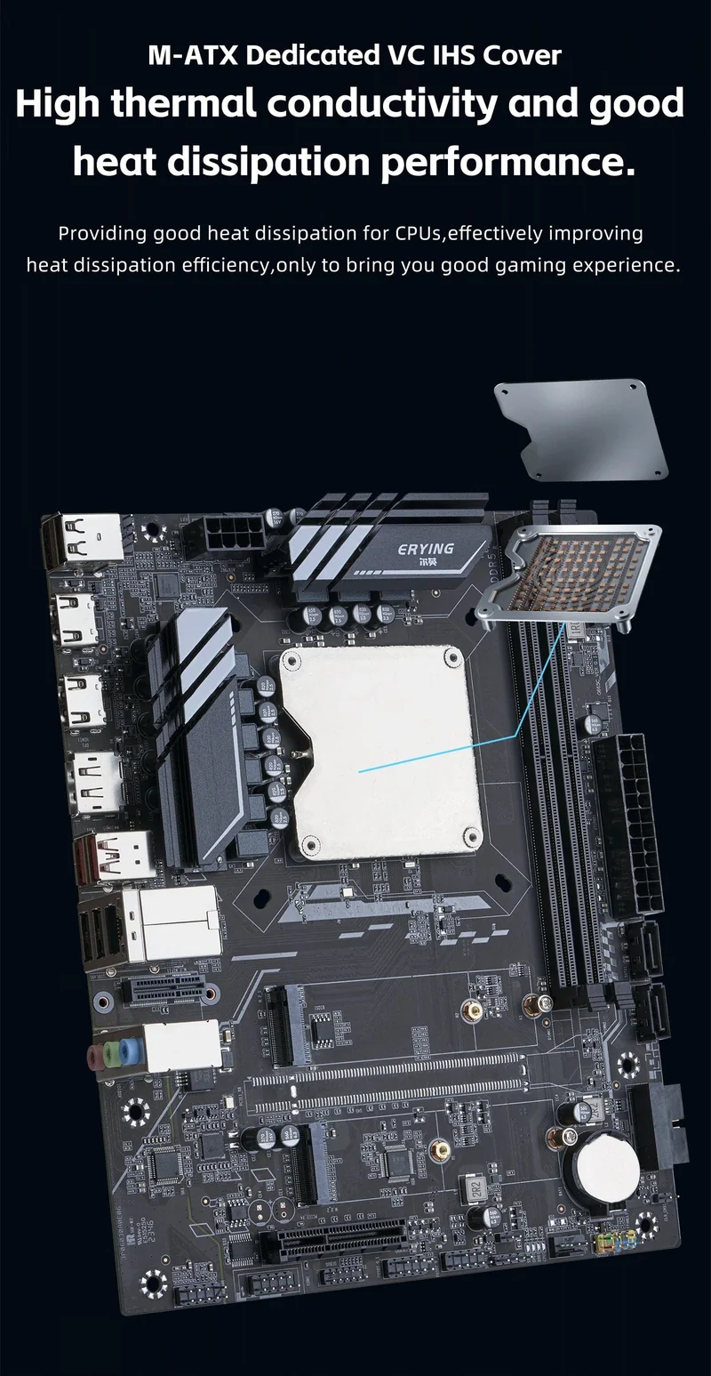 ATX DIY Desktop-Motherboard mit Onboard 13. Kit Interposer Core CPU Q1J4 (i5 ES 0000) 12C16T Iris Xe Grafik DDR5 RAM