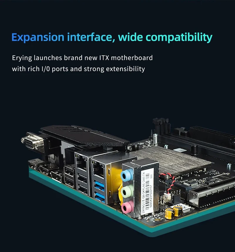 ERYING DIY ITX Desktops Motherboard Set mit Onboard CPU Core Interper Kit i9 12900H i9-12900H 14C20T DDR4 Gaming PC Computer