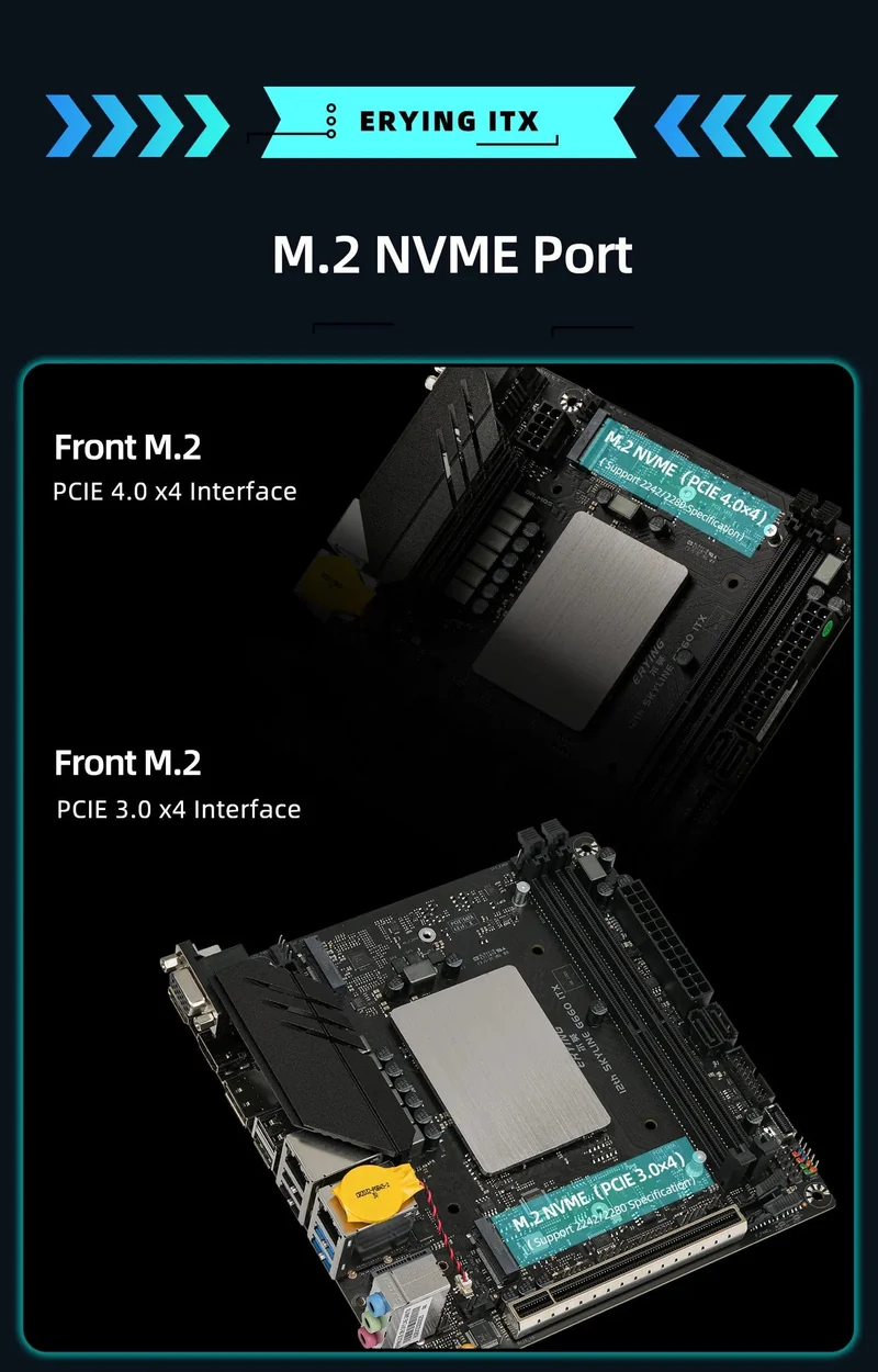 ERYING DIY ITX Desktops Motherboard Set mit Onboard CPU Core Interper Kit i9 12900H i9-12900H 14C20T DDR4 Gaming PC Computer
