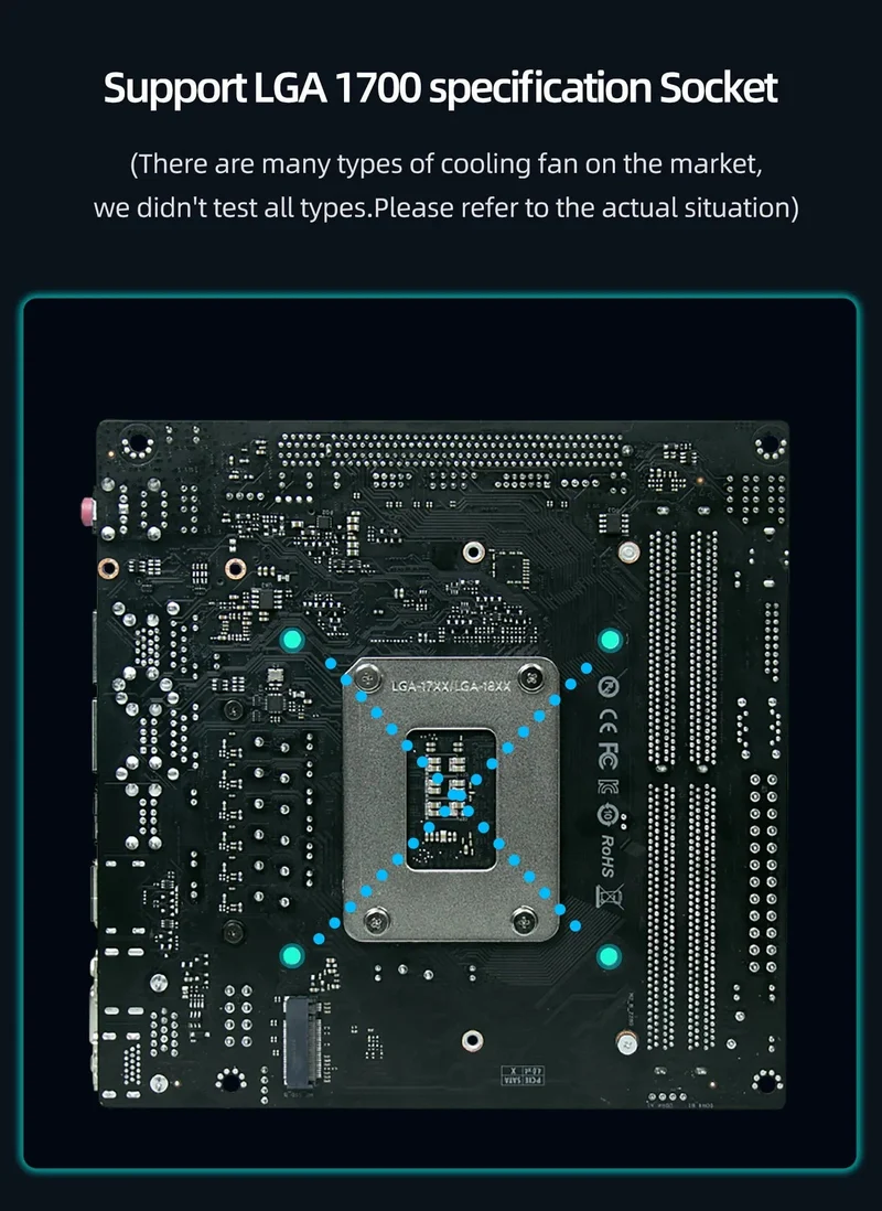 ERYING DIY ITX Desktops Motherboard Set mit Onboard CPU Core Interper Kit i9 12900H i9-12900H 14C20T DDR4 Gaming PC Computer