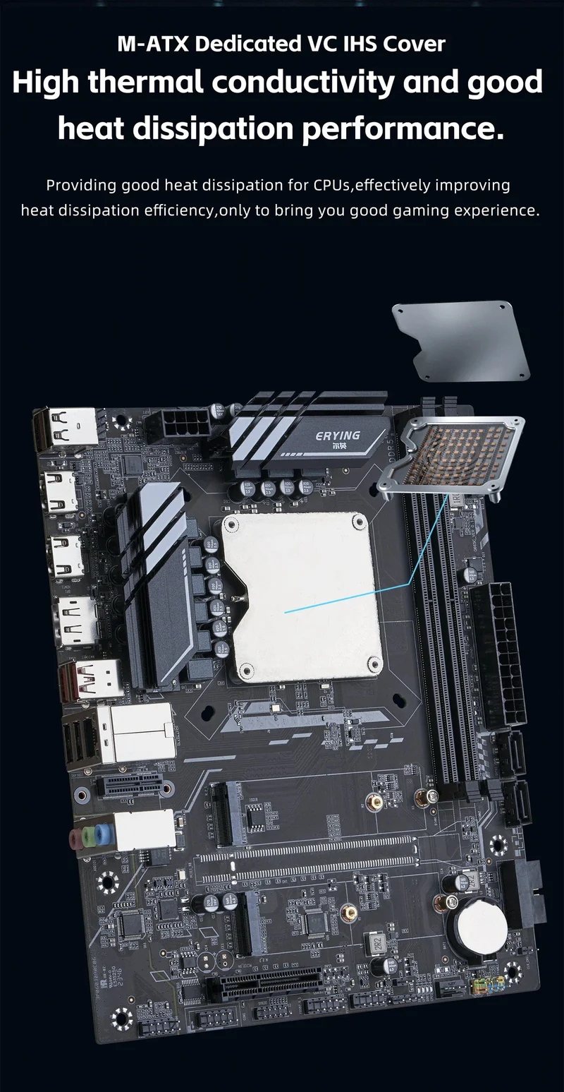 ATX DIY Desktop-Motherboard mit Onboard 13. Kit Interposer Core CPU Q1J3 (i7 ES 0000) 12C16T Iris Xe Grafik DDR5 RAM