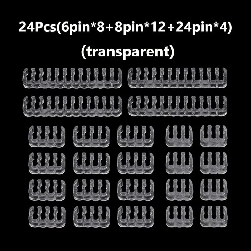 24 Teile/satz Kabel Kamm Klemme Kabel Clip Organizer ATX 24Pin CPU 8Pin 6Pin Computer Draht Management Clip Ärmeln Kabel Manager