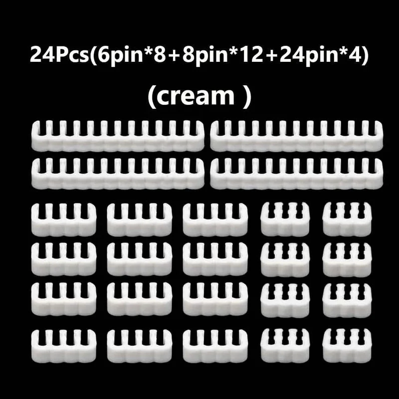 24 Teile/satz Kabel Kamm Klemme Kabel Clip Organizer ATX 24Pin CPU 8Pin 6Pin Computer Draht Management Clip Ärmeln Kabel Manager