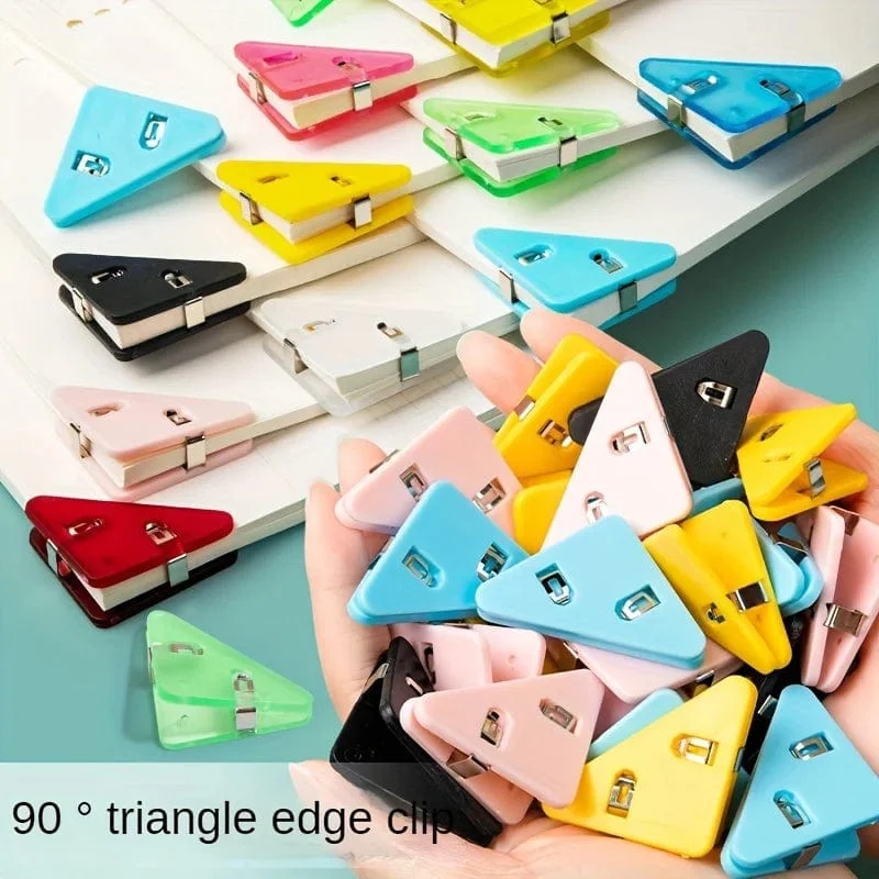 5/10/50 stücke Kreative Dreieck Clip Rechnung Clip Buch Papier Ecke Clip Binder Clip Für Schreibtisch Lagerung Regal Büro Desktop-Organizer