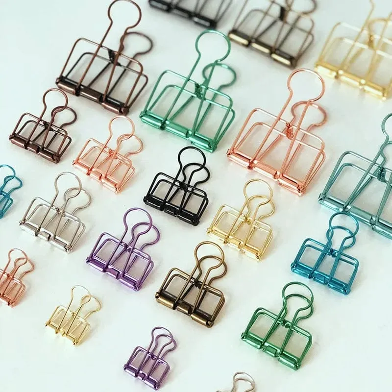 2–10 Stück Büroklammern, Splitter, Roségold, Binderclips, Seitenhalter, Büro, Arbeitszimmer, Binderclips, Fotoklemme, Büro, Schule, Schreibtisch-Organizer