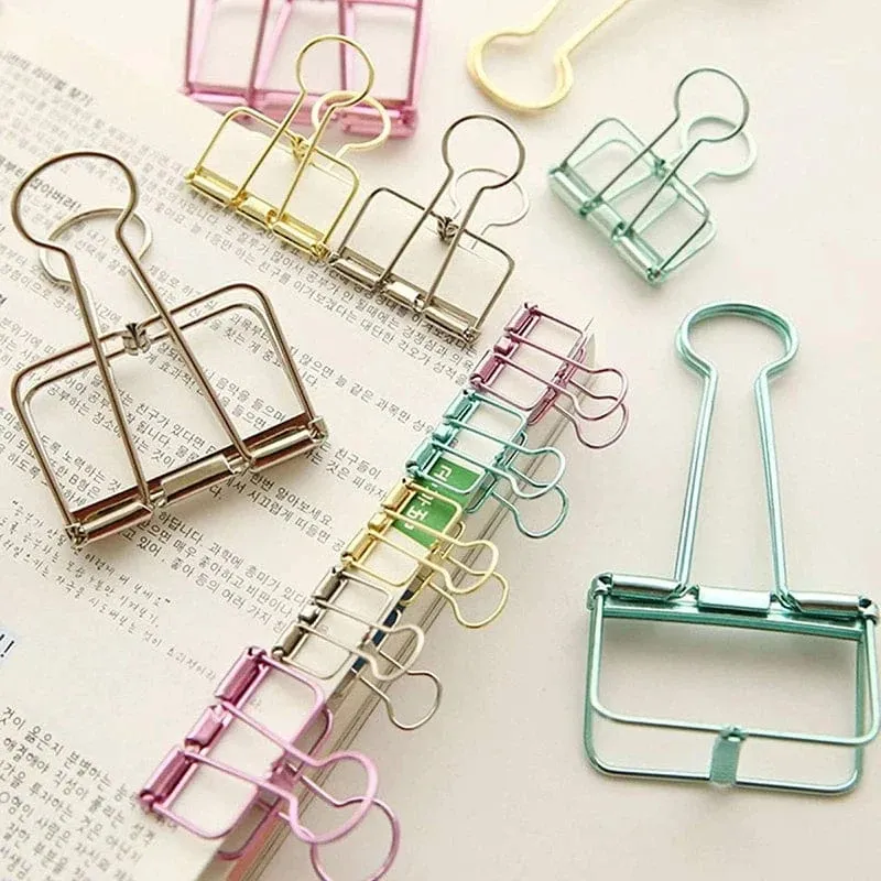2–10 Stück Büroklammern, Splitter, Roségold, Binderclips, Seitenhalter, Büro, Arbeitszimmer, Binderclips, Fotoklemme, Büro, Schule, Schreibtisch-Organizer
