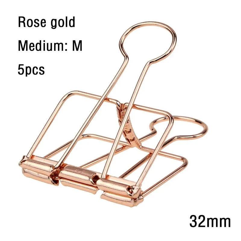 2–10 Stück Büroklammern, Splitter, Roségold, Binderclips, Seitenhalter, Büro, Arbeitszimmer, Binderclips, Fotoklemme, Büro, Schule, Schreibtisch-Organizer