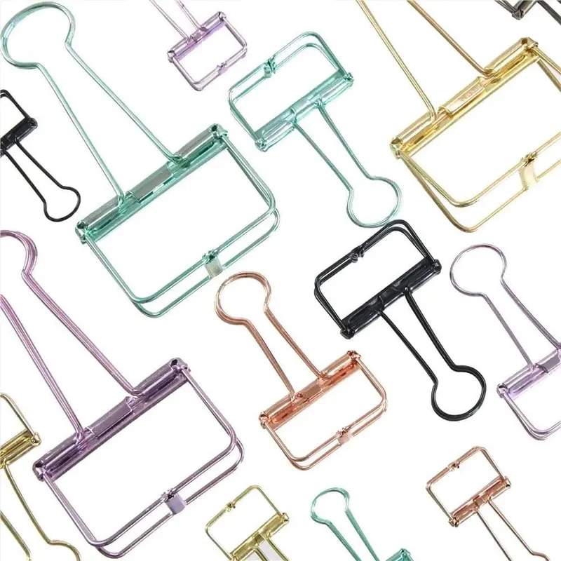 2–10 Stück Büroklammern, Splitter, Roségold, Binderclips, Seitenhalter, Büro, Arbeitszimmer, Binderclips, Fotoklemme, Büro, Schule, Schreibtisch-Organizer