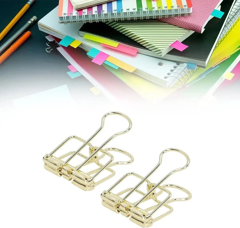 2–10 Stück Büroklammern, Splitter, Roségold, Binderclips, Seitenhalter, Büro, Arbeitszimmer, Binderclips, Fotoklemme, Büro, Schule, Schreibtisch-Organizer