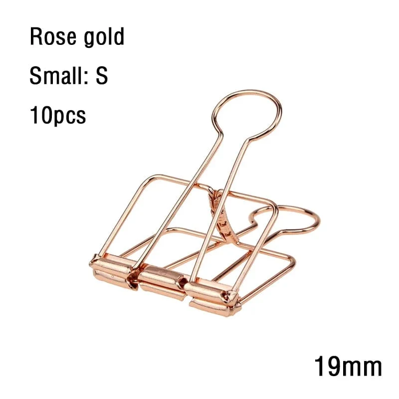 2–10 Stück Büroklammern, Splitter, Roségold, Binderclips, Seitenhalter, Büro, Arbeitszimmer, Binderclips, Fotoklemme, Büro, Schule, Schreibtisch-Organizer