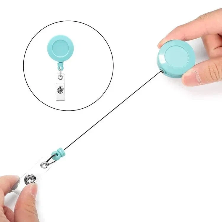 1 Stück einziehbare Ausweishalter-Clips für Krankenschwester-Ausweisrolle mit Gürtelclip Arztausweis-Kettenclips Schule Studentenbüro