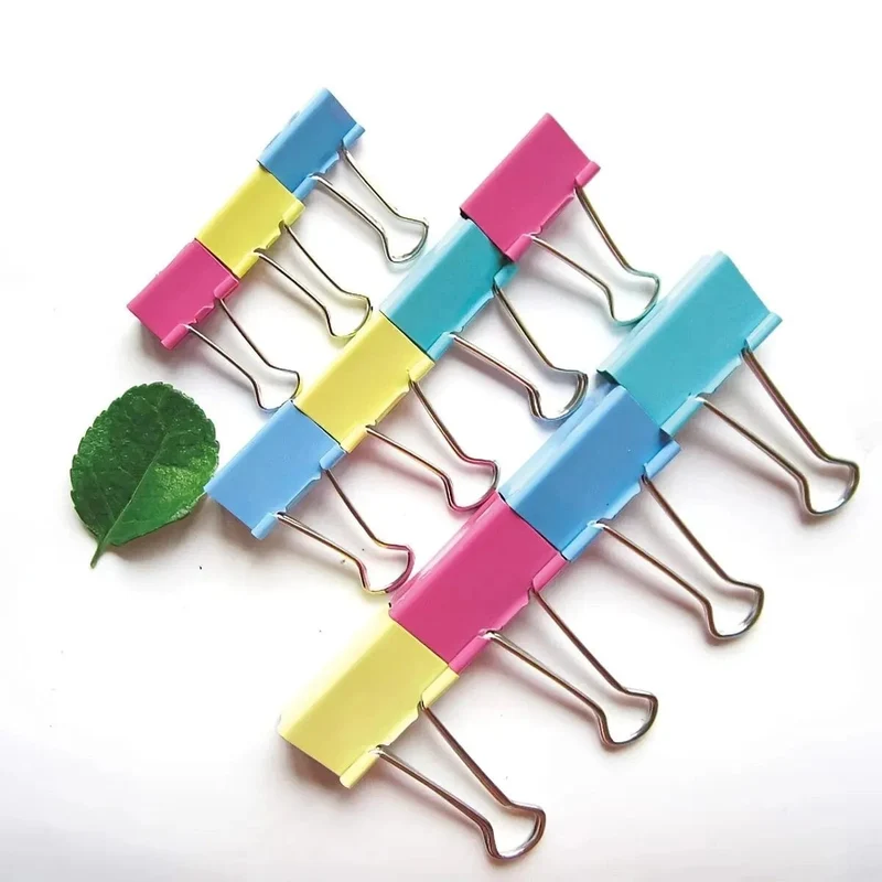 240PCS Büroklammer Binder Farbe Büro Clip Set Multi Größe Büro & Schule Liefert Gummi Band Dokument Sortierung