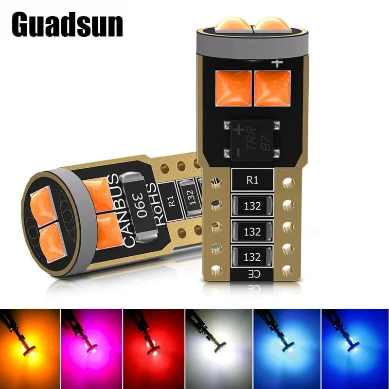 Guadsun 2 STK T10 W5W LED 168 194 W3W 3030 6SMD Birnen Canbus Auto Innen Freiraum Kennzeichenbeleuchtung Kuppellampe Weiß Eisblau