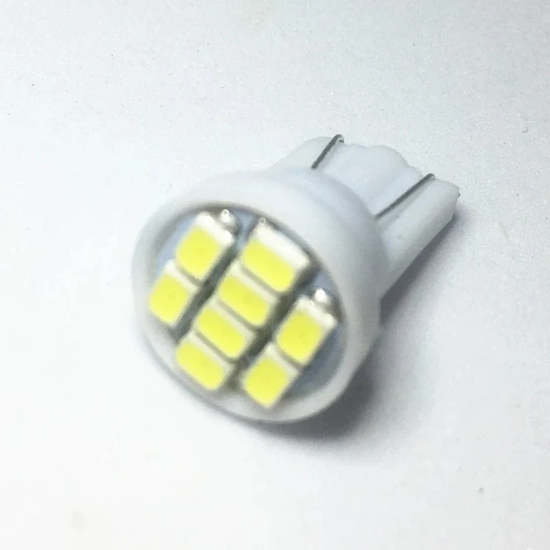 10 stücke T10 LED W5W auto Kofferraum licht standlicht 8SMD 1210 LED W5W Motorrad lampe 192 168 Keil Blinker lampen Tür licht DC 12V