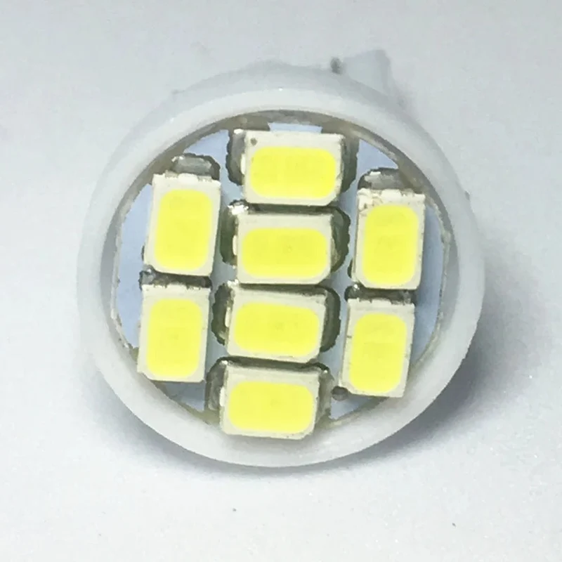 10 stücke T10 LED W5W auto Kofferraum licht standlicht 8SMD 1210 LED W5W Motorrad lampe 192 168 Keil Blinker lampen Tür licht DC 12V