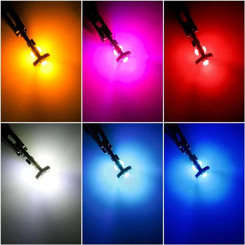 2X W5W 194 168 T10 6SMD 3030 Canbus LED Birnen 12V Für Auto Kennzeichen Licht Innen Dome lichter Lesen lampe 6000K Weiß Rot