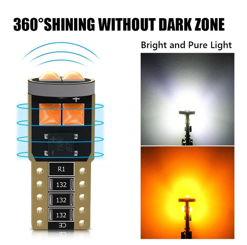 2X W5W 194 168 T10 6SMD 3030 Canbus LED Birnen 12V Für Auto Kennzeichen Licht Innen Dome lichter Lesen lampe 6000K Weiß Rot