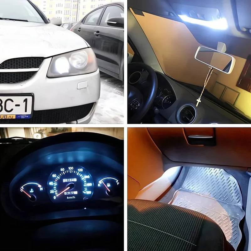 4 Stücke T10 W5W Canbus 1206 12SMD LEDs Fahrzeugheck Armaturenbrett Led DC 12V Rückfahrscheinwerfer Seitenmarkierungsleuchte Keileckenlampen