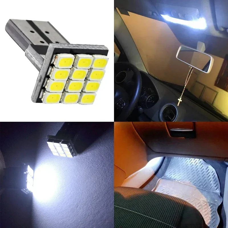4 Stücke T10 W5W Canbus 1206 12SMD LEDs Fahrzeugheck Armaturenbrett Led DC 12V Rückfahrscheinwerfer Seitenmarkierungsleuchte Keileckenlampen