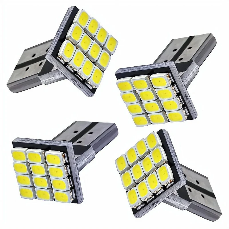 4 Stücke T10 W5W Canbus 1206 12SMD LEDs Fahrzeugheck Armaturenbrett Led DC 12V Rückfahrscheinwerfer Seitenmarkierungsleuchte Keileckenlampen