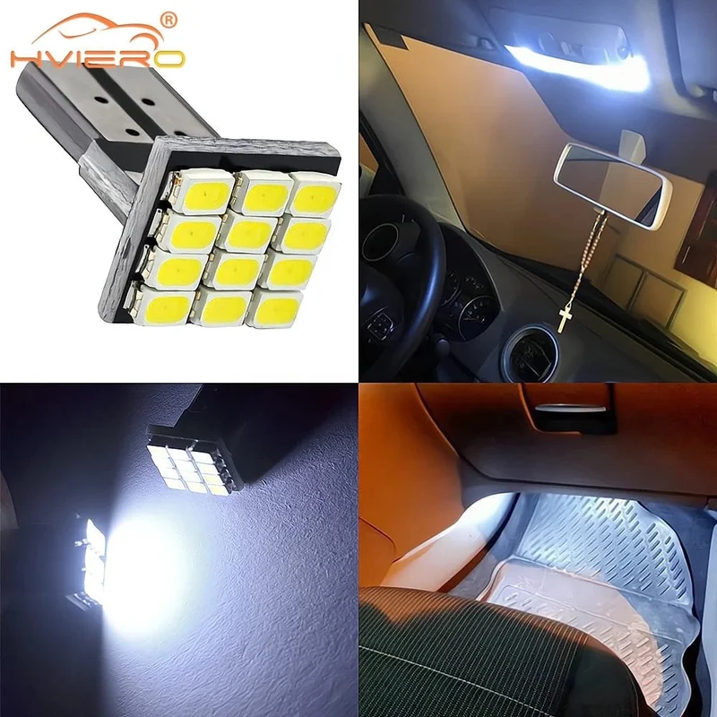 4 Stücke T10 W5W Canbus 1206 12SMD LEDs Fahrzeugheck Armaturenbrett Led DC 12V Rückfahrscheinwerfer Seitenmarkierungsleuchte Keileckenlampen