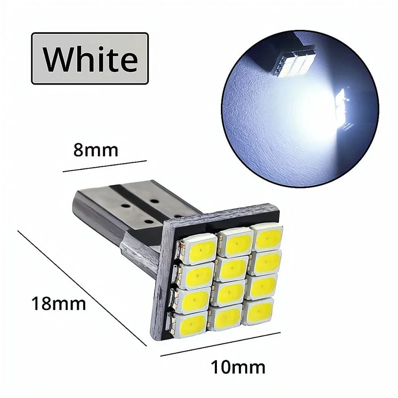 4 Stücke T10 W5W Canbus 1206 12SMD LEDs Fahrzeugheck Armaturenbrett Led DC 12V Rückfahrscheinwerfer Seitenmarkierungsleuchte Keileckenlampen