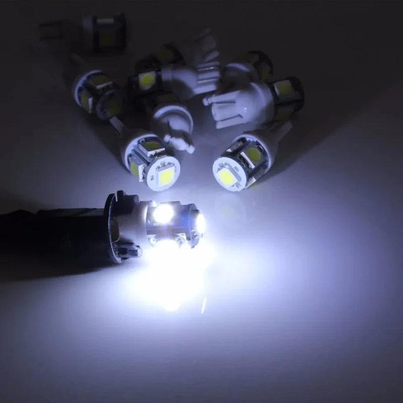 YSY Große Förderung T10 W5W 168 194 Led-Licht Bernstein Weiß 5050 SMD 5 LED Auto Auto Seite Keil Schwanz Lichter Scheinwerfer Lampe Birne DC12V