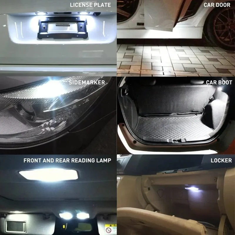 YSY Große Förderung T10 W5W 168 194 Led-Licht Bernstein Weiß 5050 SMD 5 LED Auto Auto Seite Keil Schwanz Lichter Scheinwerfer Lampe Birne DC12V