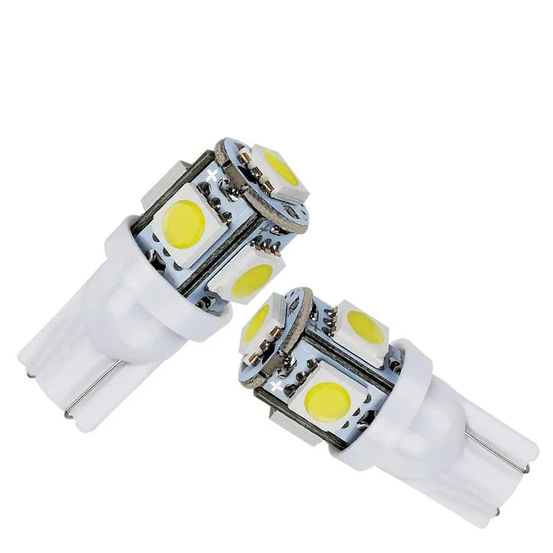 YSY Große Förderung T10 W5W 168 194 Led-Licht Bernstein Weiß 5050 SMD 5 LED Auto Auto Seite Keil Schwanz Lichter Scheinwerfer Lampe Birne DC12V