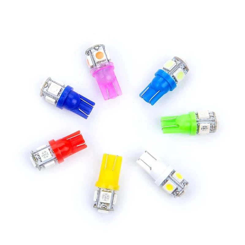 YSY Große Förderung T10 W5W 168 194 Led-Licht Bernstein Weiß 5050 SMD 5 LED Auto Auto Seite Keil Schwanz Lichter Scheinwerfer Lampe Birne DC12V