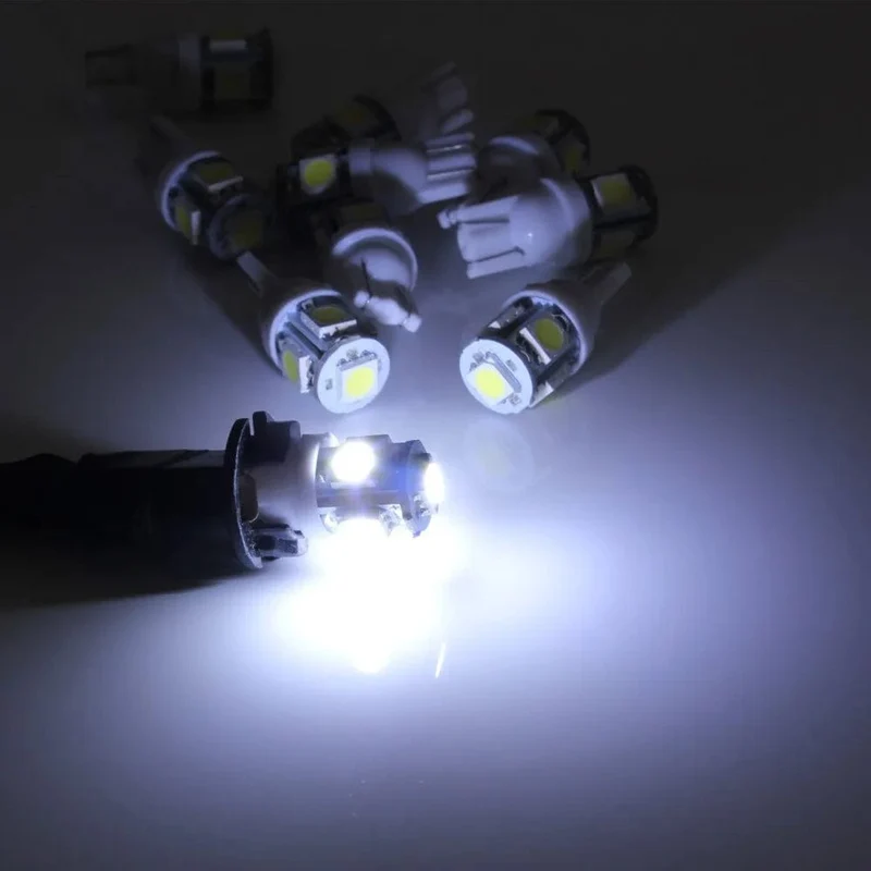 YSY Große Förderung T10 W5W 168 194 Led-Licht Bernstein Weiß 5050 SMD 5 LED Auto Auto Seite Keil Schwanz Lichter Scheinwerfer Lampe Birne DC12V