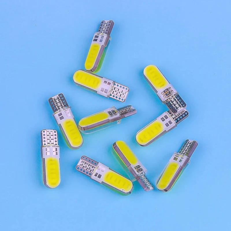 10 STÜCKE LED Auto Innenbeleuchtung COB Markierungslampe T10 W5W 12 V 168 194 501 Seitenkeil Parkbirne Canbus Auto für Lada Auto Styling