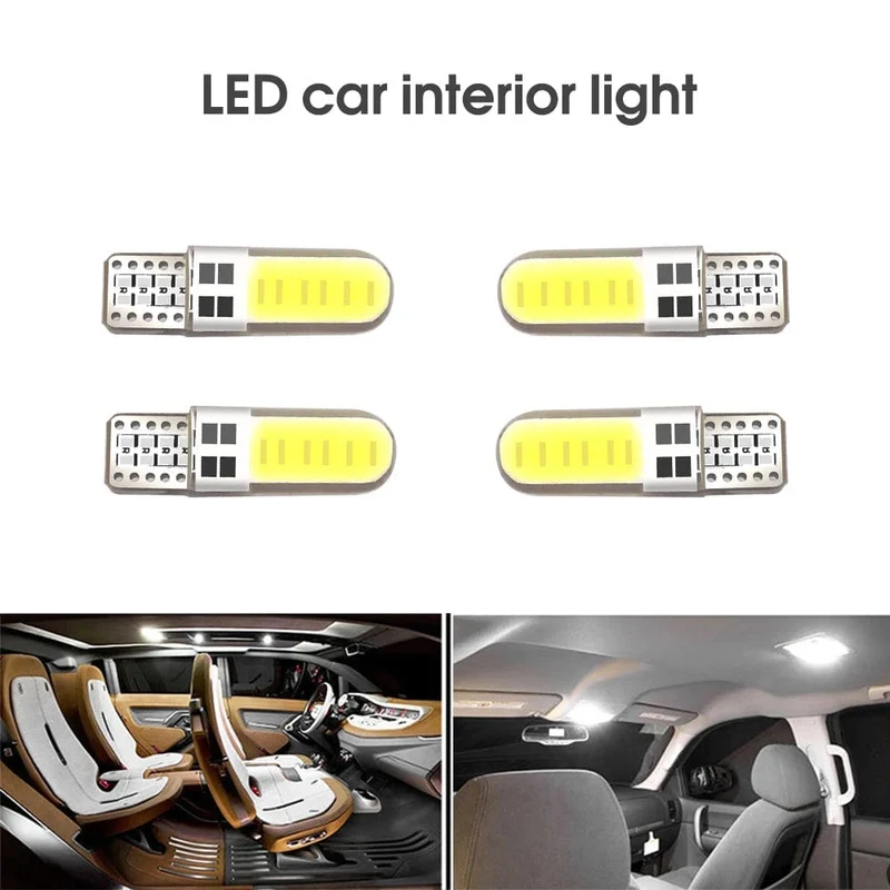 10 STÜCKE LED Auto Innenbeleuchtung COB Markierungslampe T10 W5W 12 V 168 194 501 Seitenkeil Parkbirne Canbus Auto für Lada Auto Styling
