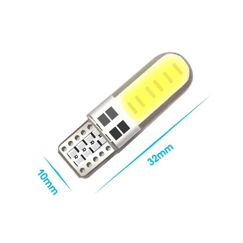 10 STÜCKE LED Auto Innenbeleuchtung COB Markierungslampe T10 W5W 12 V 168 194 501 Seitenkeil Parkbirne Canbus Auto für Lada Auto Styling