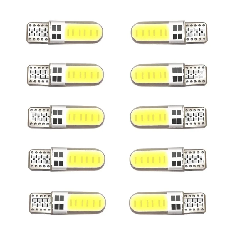 10 STÜCKE LED Auto Innenbeleuchtung COB Markierungslampe T10 W5W 12 V 168 194 501 Seitenkeil Parkbirne Canbus Auto für Lada Auto Styling