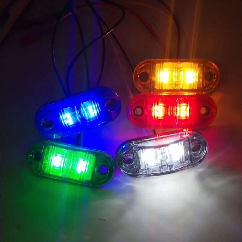 2 Pcs Durable Led Seite Marker Lichter für Anhänger Lkw Caravan Seite Freiheit Marker Licht Lampe Led Lkw Bernstein Rot weiß