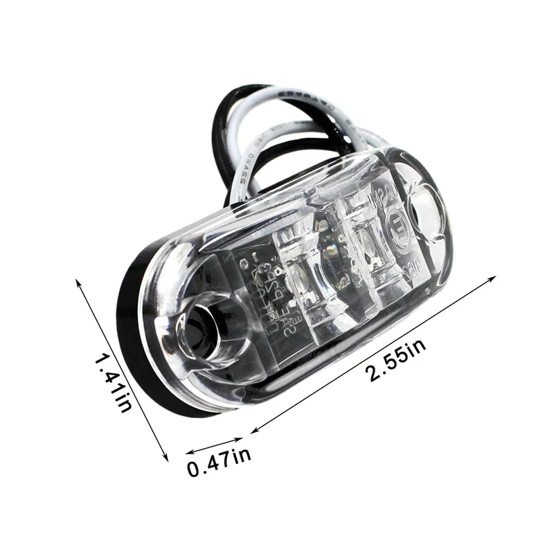2 Pcs Durable Led Seite Marker Lichter für Anhänger Lkw Caravan Seite Freiheit Marker Licht Lampe Led Lkw Bernstein Rot weiß