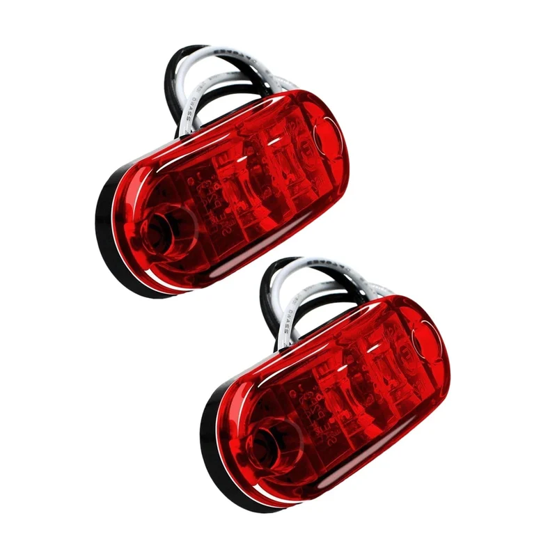 2 Pcs Durable Led Seite Marker Lichter für Anhänger Lkw Caravan Seite Freiheit Marker Licht Lampe Led Lkw Bernstein Rot weiß