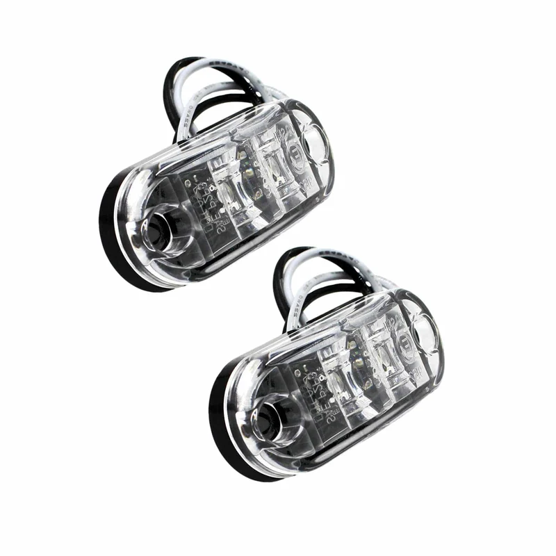 2 Pcs Durable Led Seite Marker Lichter für Anhänger Lkw Caravan Seite Freiheit Marker Licht Lampe Led Lkw Bernstein Rot weiß
