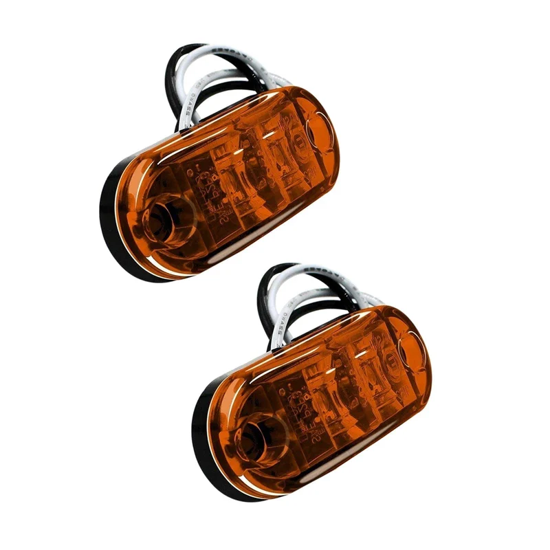 2 Pcs Durable Led Seite Marker Lichter für Anhänger Lkw Caravan Seite Freiheit Marker Licht Lampe Led Lkw Bernstein Rot weiß