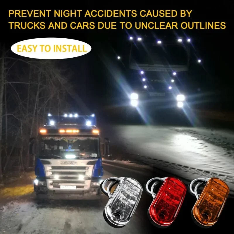 2 Pcs Durable Led Seite Marker Lichter für Anhänger Lkw Caravan Seite Freiheit Marker Licht Lampe Led Lkw Bernstein Rot weiß
