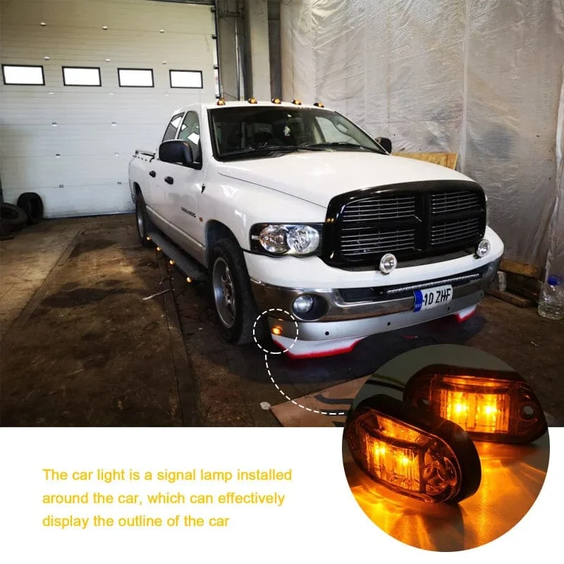 2 Pcs Durable Led Seite Marker Lichter für Anhänger Lkw Caravan Seite Freiheit Marker Licht Lampe Led Lkw Bernstein Rot weiß