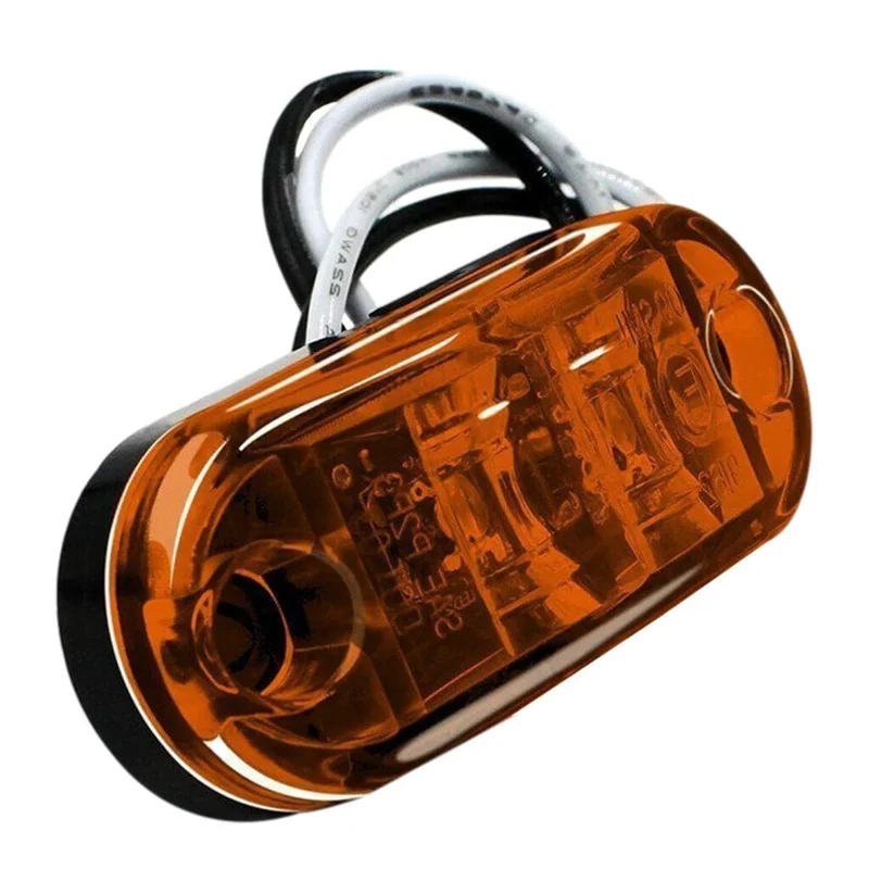 2 Pcs Durable Led Seite Marker Lichter für Anhänger Lkw Caravan Seite Freiheit Marker Licht Lampe Led Lkw Bernstein Rot weiß