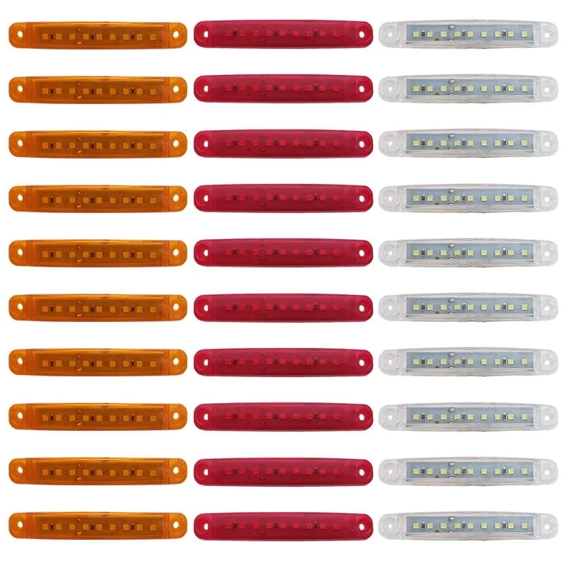 10 STÜCKE 9 SMD Licht Oval Freiheit Anhänger 24 V Lkw Lkw Caravan Camion LED Seite Marker Anzeige Lampe 12 V Luces Remolque