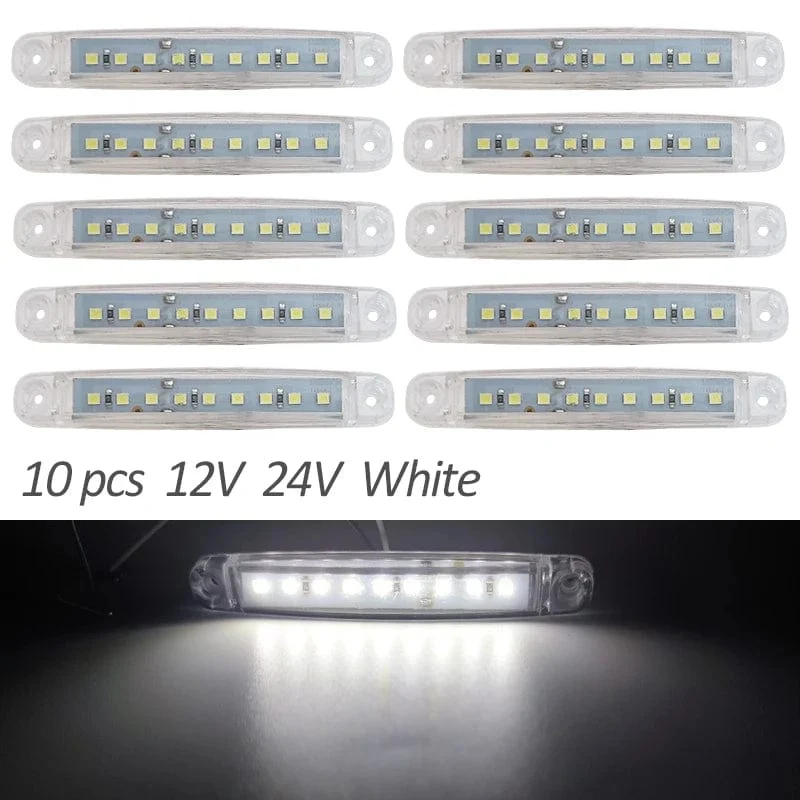 10 STÜCKE 9 SMD Licht Oval Freiheit Anhänger 24 V Lkw Lkw Caravan Camion LED Seite Marker Anzeige Lampe 12 V Luces Remolque