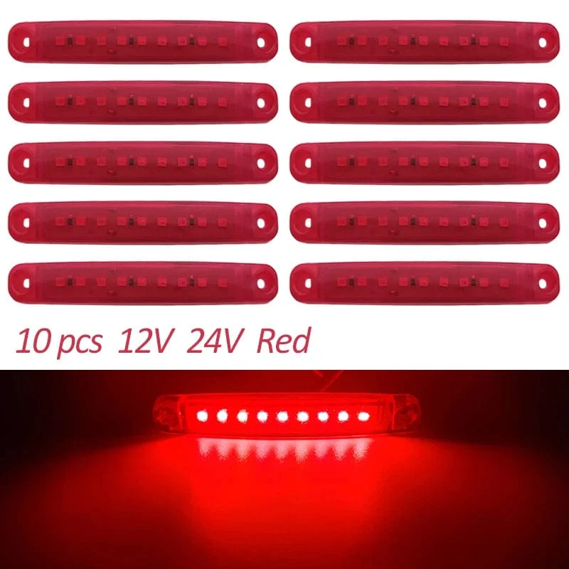 10 STÜCKE 9 SMD Licht Oval Freiheit Anhänger 24 V Lkw Lkw Caravan Camion LED Seite Marker Anzeige Lampe 12 V Luces Remolque
