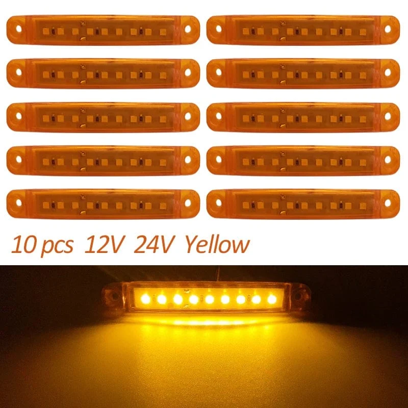 10 STÜCKE 9 SMD Licht Oval Freiheit Anhänger 24 V Lkw Lkw Caravan Camion LED Seite Marker Anzeige Lampe 12 V Luces Remolque