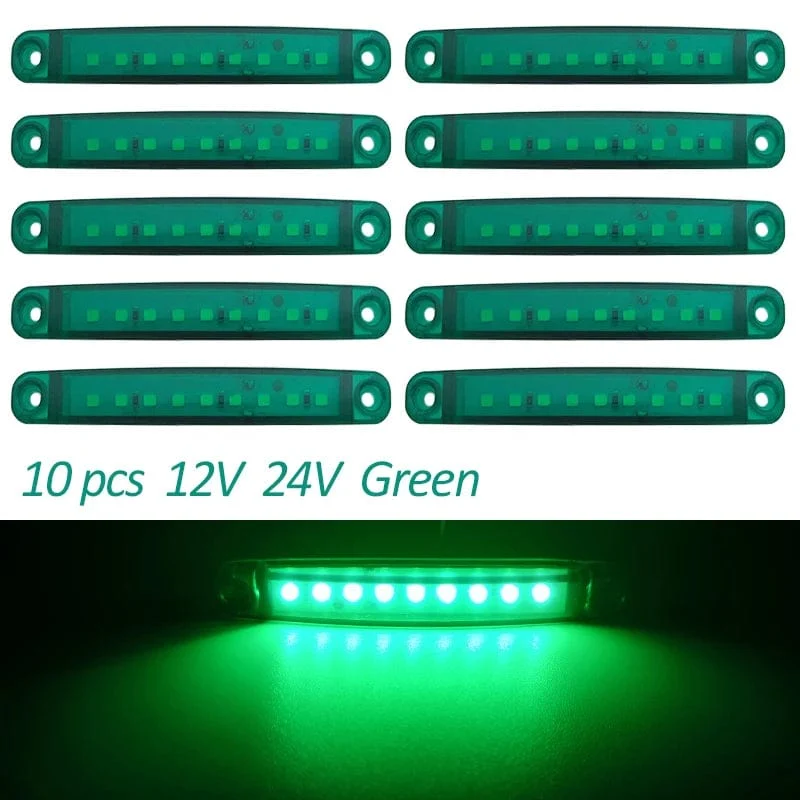 10 STÜCKE 9 SMD Licht Oval Freiheit Anhänger 24 V Lkw Lkw Caravan Camion LED Seite Marker Anzeige Lampe 12 V Luces Remolque